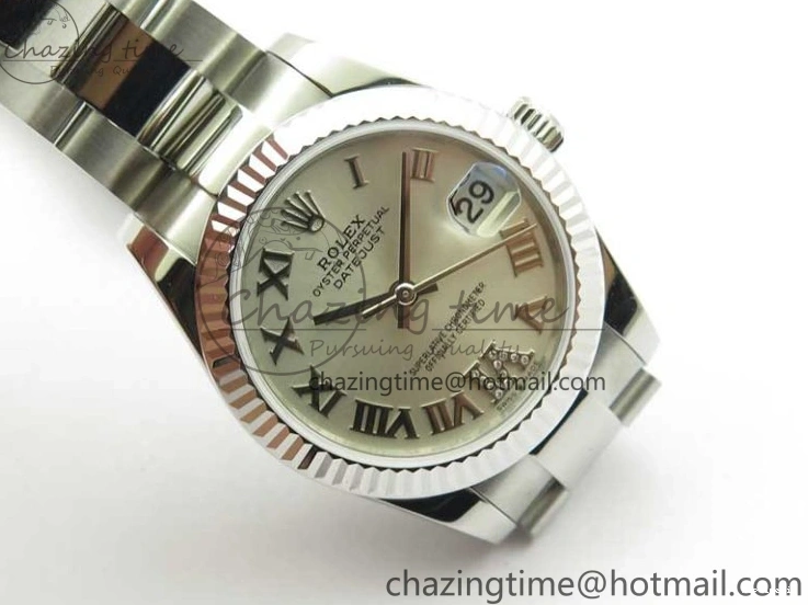 0107 Datejust 31mm 278271 SS BP Maker Best Edition Silver Roman Dial on Oyster Bracelet Trendy 2746